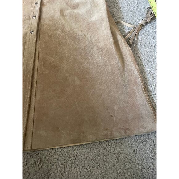 Arden B Suede Brown Snap Button Belted Dress Small Western - Picture 16 of 16